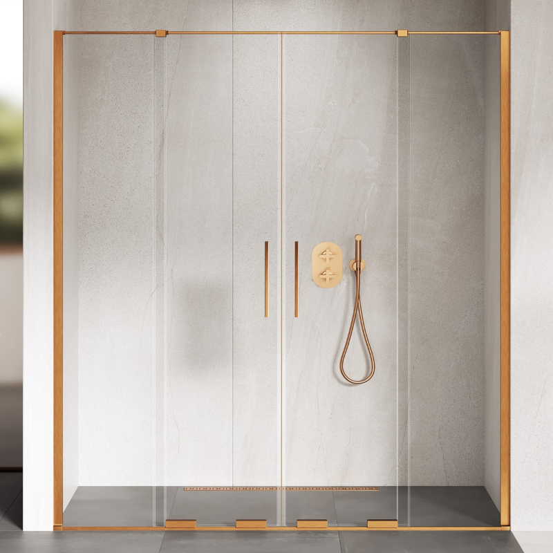 New Trendy Smart Drzwi wnękowe copper brushed 2D U 160x200 cm (EXK-7664)