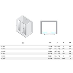 New Trendy Smart Drzwi wnękowe copper brushed 2D U 160x200 cm (EXK-7664)
