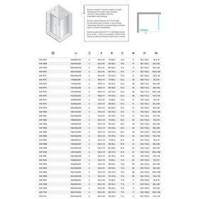 New Trendy Smart Kabina prysznicowa copper brushed 1D prostokątna U 100x90x200 cm (EXK-7668)