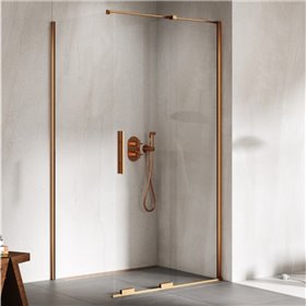 New Trendy Smart Kabina prysznicowa copper brushed 1D prostokątna U 160x100x200 cm (EXK-7699)