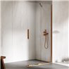 New Trendy Smart Kabina prysznicowa copper brushed 1D walk-in U 150x200 cm - wspornik skośny (EXK-7774-WU)