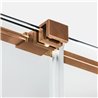 New Trendy Smart Kabina prysznicowa copper brushed 1D walk-in U 150x200 cm - wspornik skosny - uchwyt reling (EXK-7783-WU)