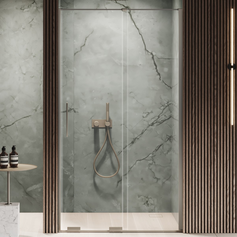 New Trendy Smart Drzwi wnękowe gunmetal brushed 1D U 100x200 cm (EXK-7815)