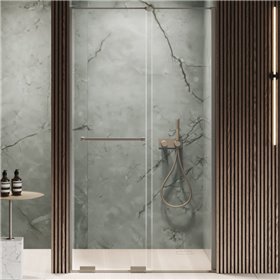 New Trendy Smart Drzwi wnękowe gunmetal brushed 1D U 150x200 cm - uchwyt reling (EXK-7829)