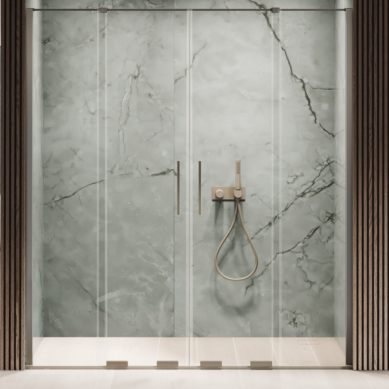 New Trendy Smart Drzwi wnękowe gunmetal brushed 2D U 130x200 cm (EXK-7833)