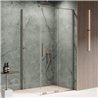 New Trendy Smart Kabina prysznicowa gunmetal brushed 1D prostokątna U 130x110x200 cm (EXK-7857)