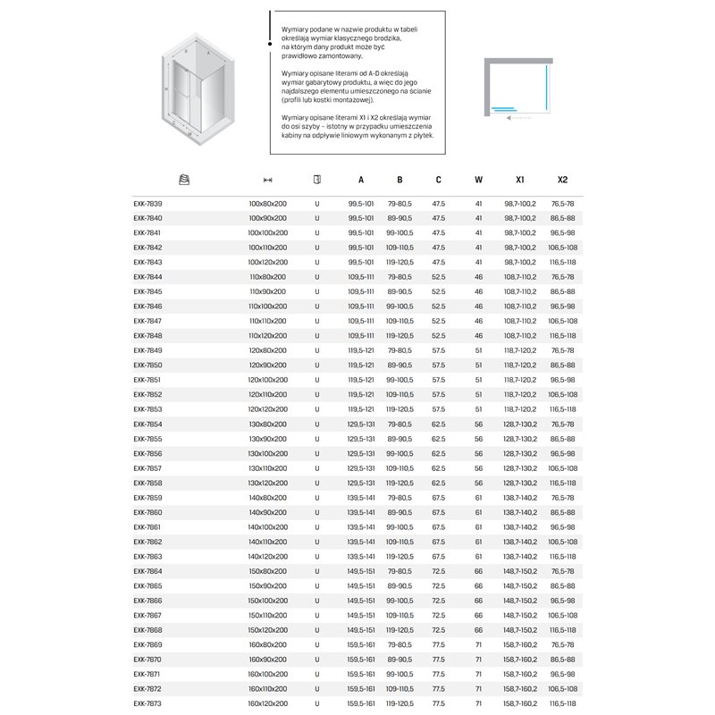 New Trendy Smart Kabina prysznicowa gunmetal brushed 1D prostokątna U 130x90x200 cm - uchwyt reling (EXK-7890)