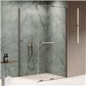 New Trendy Smart Kabina prysznicowa gunmetal brushed 1D prostokątna U 130x110x200 cm - uchwyt reling (EXK-7892)
