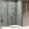 New Trendy Smart Kabina prysznicowa gunmetal brushed 2D prostokątna U 90x100x200 cm (EXK-7915)