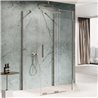 New Trendy Smart Kabina prysznicowa gunmetal brushed 1D prostokątna przyścienna U 120x100x200 cm (EXK-7932)