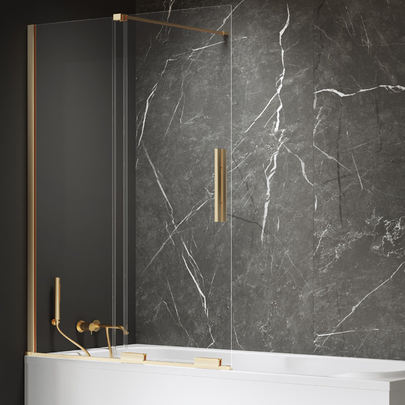 New Trendy Smart Parawan nawannowy gold brushed 1D U 80x150 cm (EXK-7785)