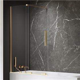 New Trendy Smart Parawan nawannowy gold brushed 1D U 110x150 cm- wspornik skośny (EXK-7788-WU)