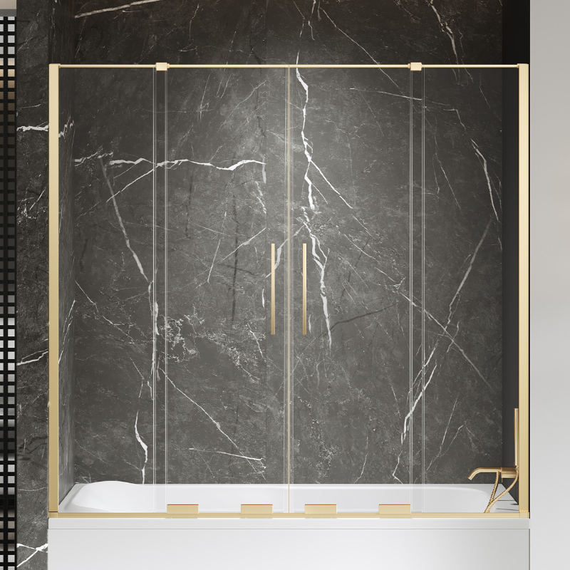 New Trendy Smart Parawan nawannowy gold brushed 2D U 150x150 cm (EXK-7796)
