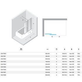 New Trendy Smart Parawan nawannowy copper brushed 1D U 150x150 cm (EXK-7807)