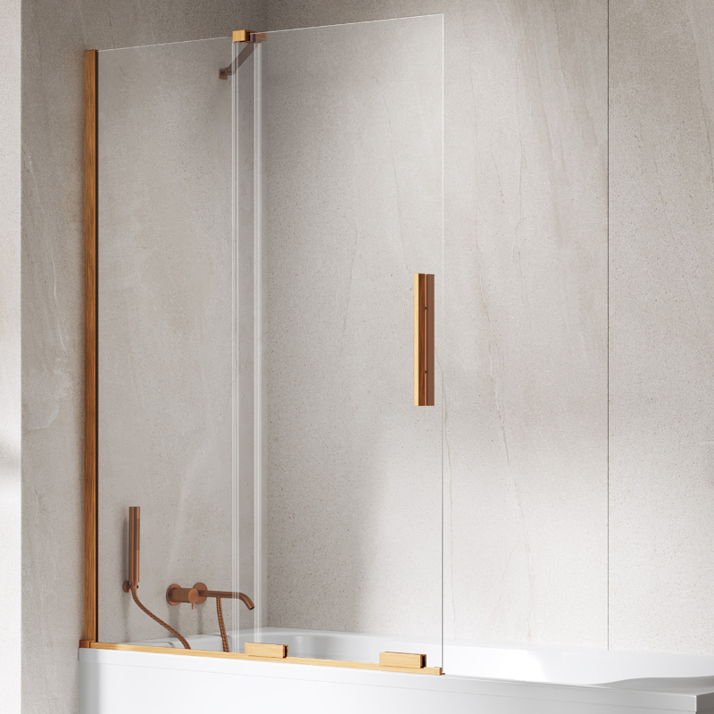 New Trendy Smart Parawan nawannowy copper brushed 1D U 130x150 cm - wspornik skośny (EXK-7805-WU)