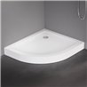 New Trendy Mild Brodzik lewy akrylowy półokrągły 80x90x11,5 cm biały (B-0686)