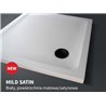 New Trendy Mild Brodzik Satin akrylowy prostokątny 90x80x4,5 cm biały (B-0653)