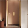 New Trendy New Soleo Drzwi wnękowe gold brushed 1D U 90x195 cm szkło czyste 6mm Active Shield 2.0 (D-0741A)