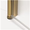 New Trendy New Soleo Drzwi wnękowe gold brushed 1D Lewa 120x195 cm szkło czyste 6mm Active Shield 2.0 (D-0757A)