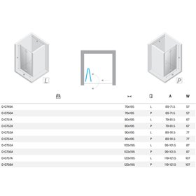 New Trendy New Soleo Drzwi wnękowe gold brushed 1D Prawa 120x195 cm szkło czyste 6mm Active Shield 2.0 (D-0758A)