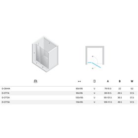 New Trendy New Soleo Drzwi wnękowe gold brushed 1D U 90x195 cm (D-0771A)