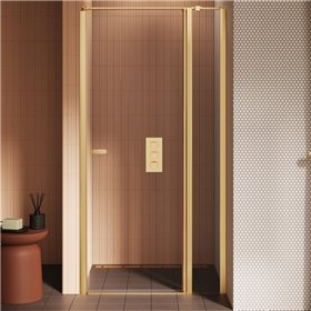 New Trendy New Soleo Drzwi wnękowe gold brushed 1D U 110x195 cm  - wspornik równoległy (D-0773A-WK)
