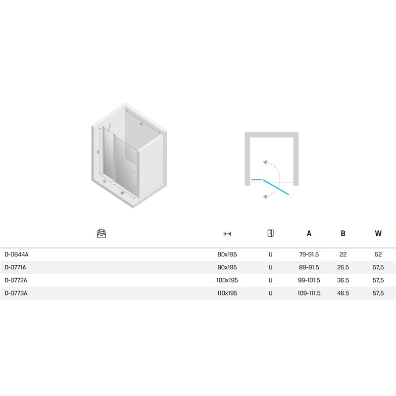 New Trendy New Soleo Drzwi wnękowe gold brushed 1D U 80x195 cm (D-0844A)