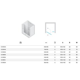New Trendy New Soleo Drzwi wnękowe gold brushed 1D U 130x195 cm  (D-0989A)