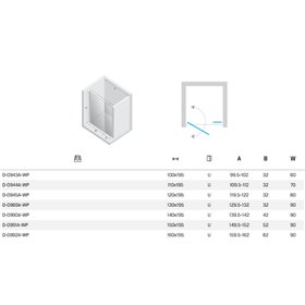 New Trendy New Soleo Drzwi wnękowe gold brushed 1D U 160x195 cm - wspornik równoległy (D-0992A-WP)