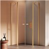 New Trendy New Soleo Kabina prysznicowa gold brushed 2D pięciokątna 90x90x195 cm (K-3586)