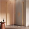 New Trendy New Soleo Kabina prysznicowa gold brushed 1D prostokątna U 90x120x195 cm (K-4187)