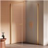 New Trendy New Soleo Kabina prysznicowa gold brushed 1D prostokątna U 100x90x195 cm - wsp. równoległy (K-4190-WP)