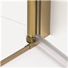 New Trendy New Soleo Kabina prysznicowa gold brushed 1D kwadratowa U 100x100x195 cm - wsp. równoległy (K-4191-WP)