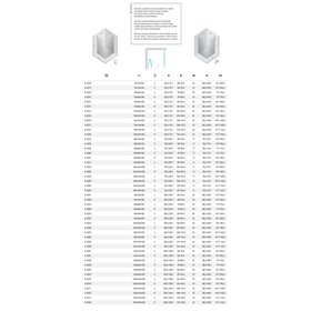 New Trendy New Soleo Kabina prysznicowa gld brushed 1D prostokątna L 100x110x195 cm - składane (K-4271)