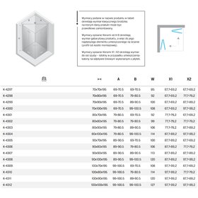 New Trendy New Soleo Kabina prysznicowa gold brushed 2D prostokątna 90x80x195 cm - składane (K-4306)