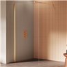 New Trendy New Soleo Kabina prysznicowa gold brushed walk-in U 110x195 cm - wspornik prostopadły (K-4319-WP)