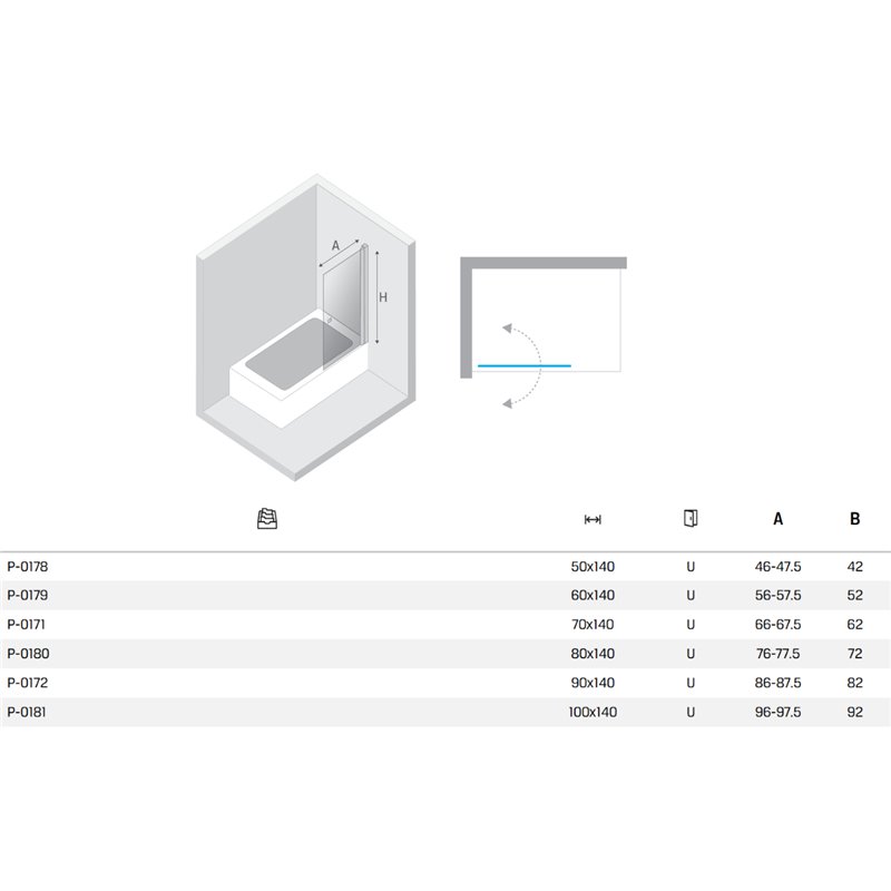 New Trendy New Soleo Parawan nawannowy gold brushed 1D U 90x140 cm (P-0172)