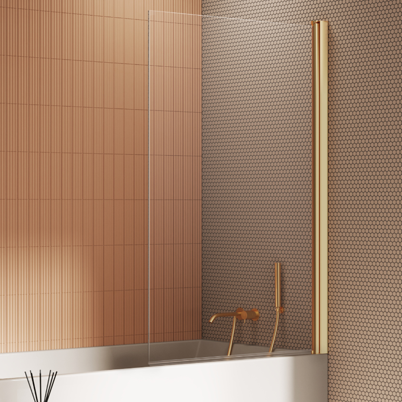 New Trendy New Soleo Parawan nawannowy gold brushed 1D U 80x140 cm (P-0180)