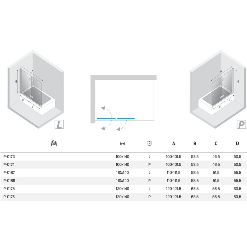 New Trendy New Soleo Parawan nawannowy gold brushed 1D Prawa 120x140 cm (P-0176)
