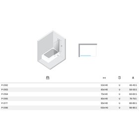 New Trendy New Soleo Parawan nawannowy gold brushed stały U 50x140 cm (P-0182)