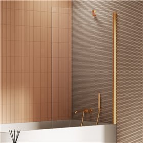 New Trendy New Soleo Parawan nawannowy gold brushed stały U 60x140 cm (P-0183)