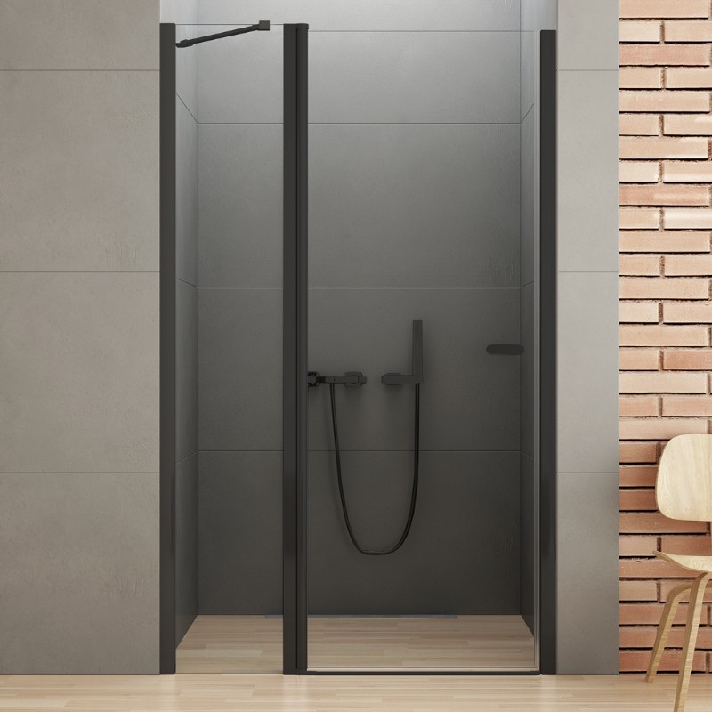 New Trendy New Soleo Drzwi wnękowe black 1D U 80x195 Active Shield 2.0 - z elementem stałym (D-0836A)