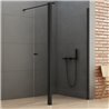 New Trendy New Soleo Kabina prysznicowa black walk-in U 50x195 cm ze skrzydłem uchylnym 34 Active Shield 2.0 (K-0773)
