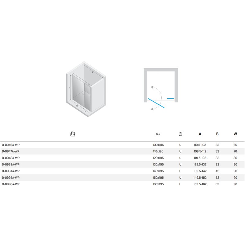 New Trendy New Soleo Drzwi wnękowe copper brushed 1D U 120x195 cm- wspornik równoległy  (D-0948A-WP)