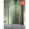 New Trendy New Soleo Kabina prysznicowa copper brushed 1D prostokątna U 80x90x195 cm Active Shield 2.0 (K-4380)