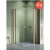 New Trendy New Soleo Kabina prysznicowa copper brushed 2D kwadratowa U 80x80x195 cm (K-4384)
