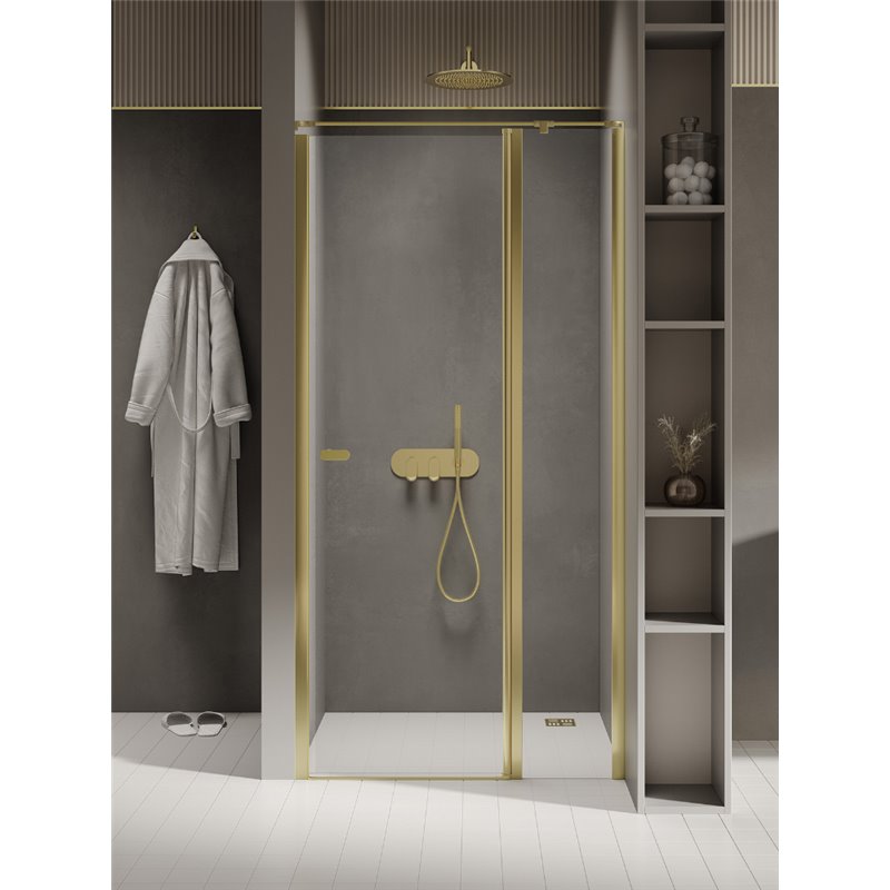 New Trendy New Soleo Drzwi wnękowe light gold 1D U 80x195 cm Active Shield 2.0 - wspornik równoległy (D-0838A-WK)