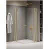 New Trendy New Soleo Kabina prysznicowa light gold 2D prostokątna U 80x110x195 cm Active Shield 2.0 (K-4376)