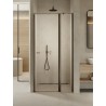 New Trendy New Soleo Drzwi wnękowe gunmetal brushed 1D U 80x195 cm Active Shield 2.0 - wspornik równoległy (D-0842A-WK)