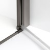 New Trendy New Soleo Drzwi wnękowe gunmetal brushed 1D U 80x195 cm Active Shield 2.0 - wspornik równoległy (D-0842A-WK)